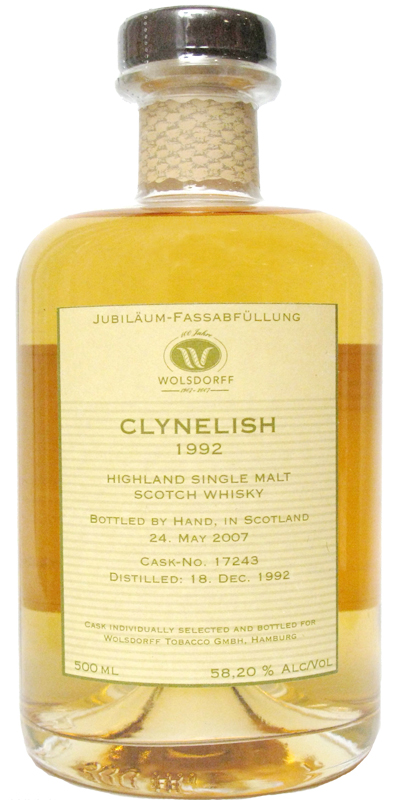 Clynelish 1992 WdT Bottled by Hand #17243 58.2% 500ml