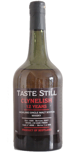 Clynelish 1995 TS round dumpy bottle Rhum J M Cask Finish #4898 50% 700ml