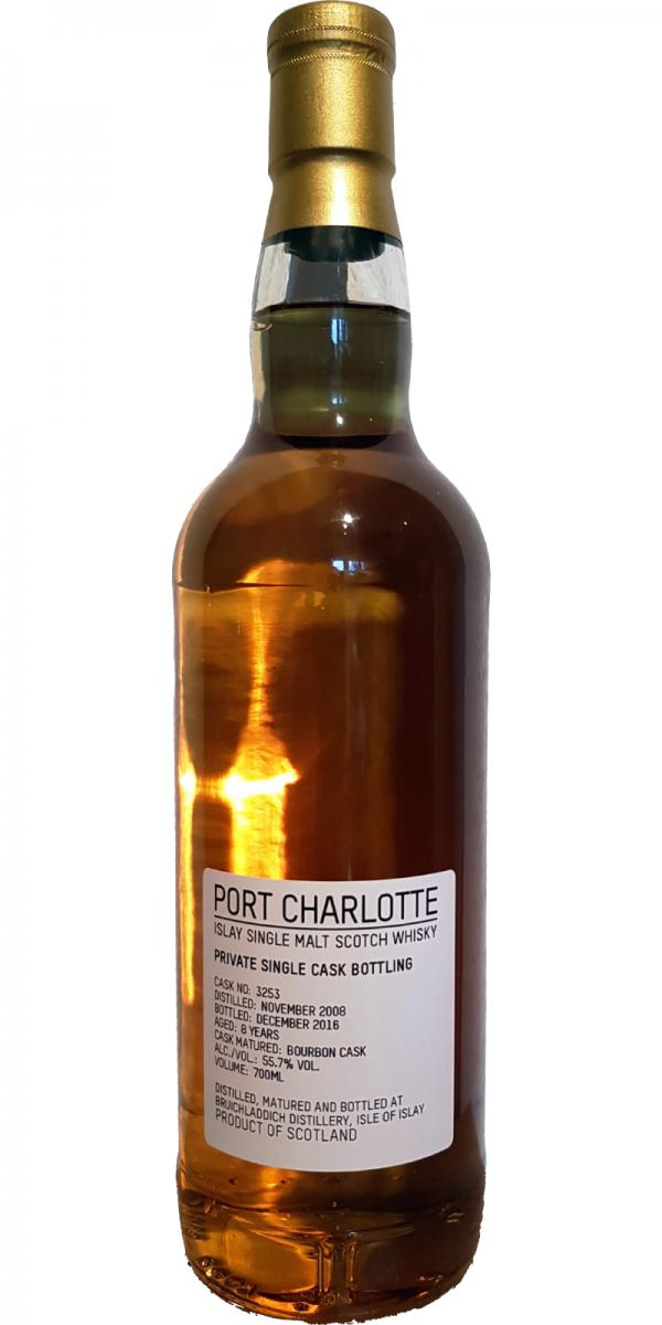 Port Charlotte 2008 Private Single Cask Bottling #3253 55.7% 700ml