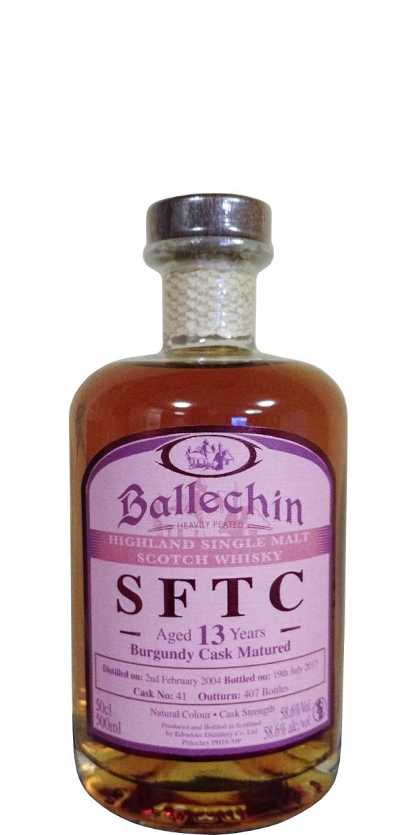 Ballechin 2004 SFTC Burgundy Cask Matured #41 58.6% 500ml