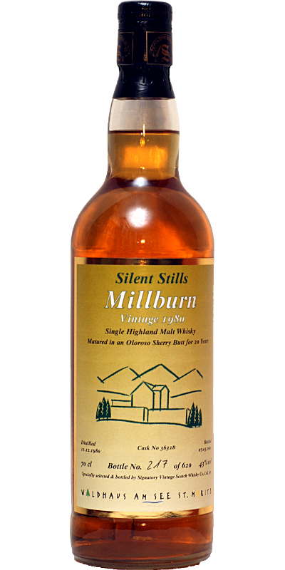 Millburn 1980 SV Silent Stills Collection for Waldhaus am See Oloroso Sherry Cask 3632B 43% 700ml