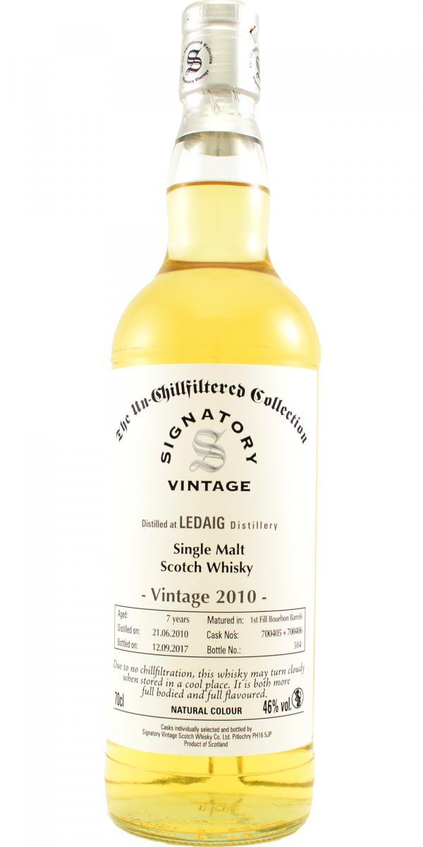 Ledaig 2010 SV The Un-Chillfiltered Collection First Fill Bourbon Barrel 700405 + 700406 46% 700ml