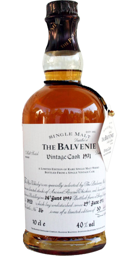 Balvenie 1971 Vintage Cask #8922 40% 700ml