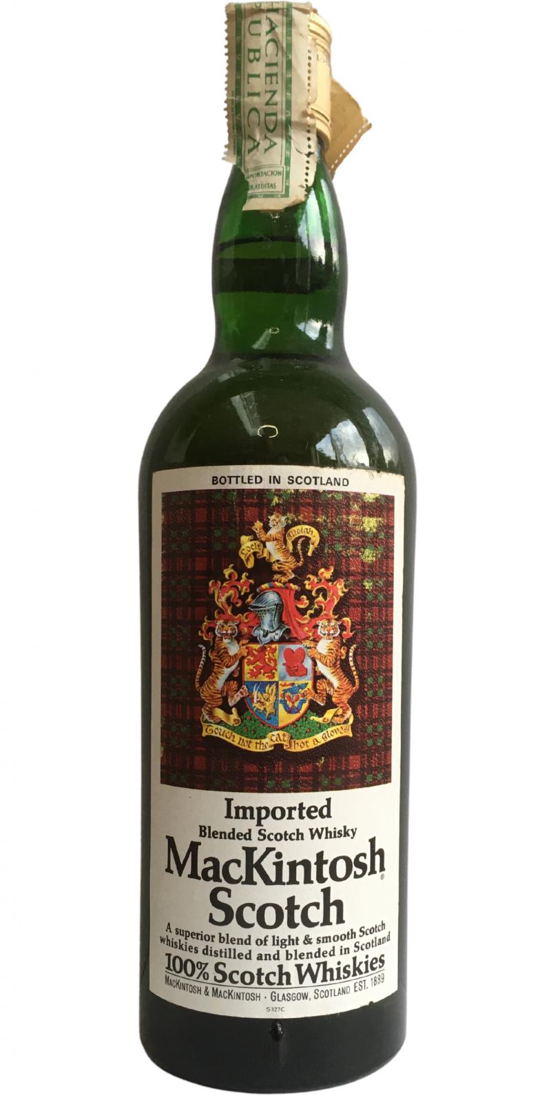 MacKintosh Scotch Imported Blended Scotch Whisky 40% 750ml