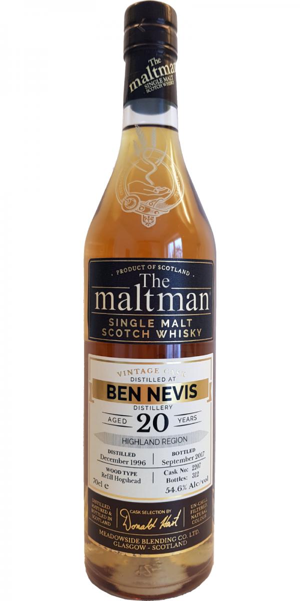 Ben Nevis 1996 MBl The Maltman Refill Hogshead #2207 54.6% 700ml