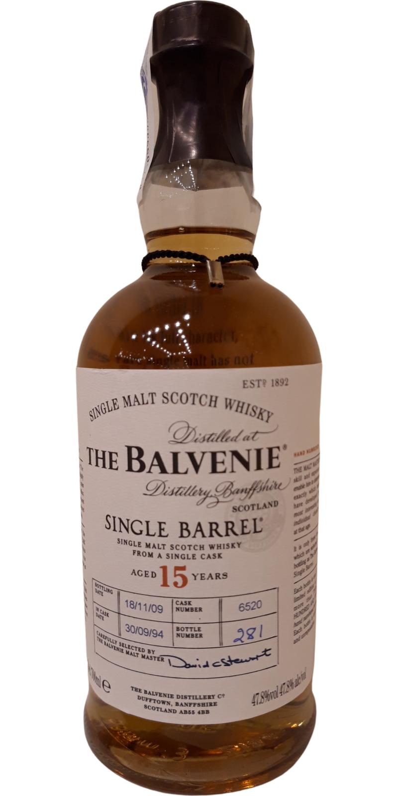 Balvenie 15yo Single Barrel 6520 47.8% 700ml
