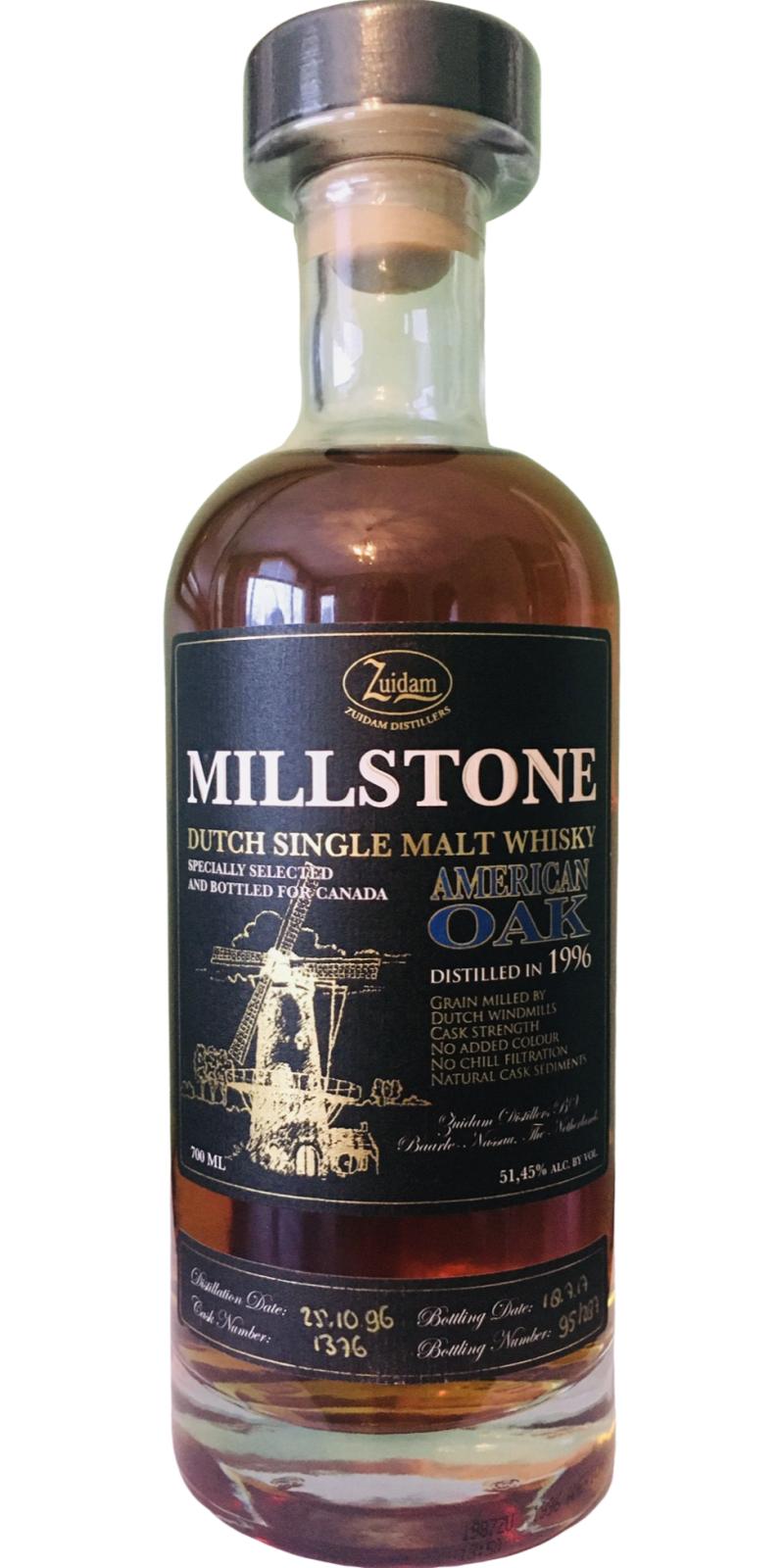 Millstone 1996 Virgin Oak #1376 Kensington Wine Market Exclusive 51.45% 700ml