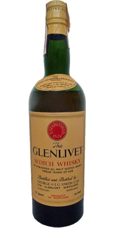 特級 The GLENLIVET 12years old Unblended all malt Scotch Whisky 45