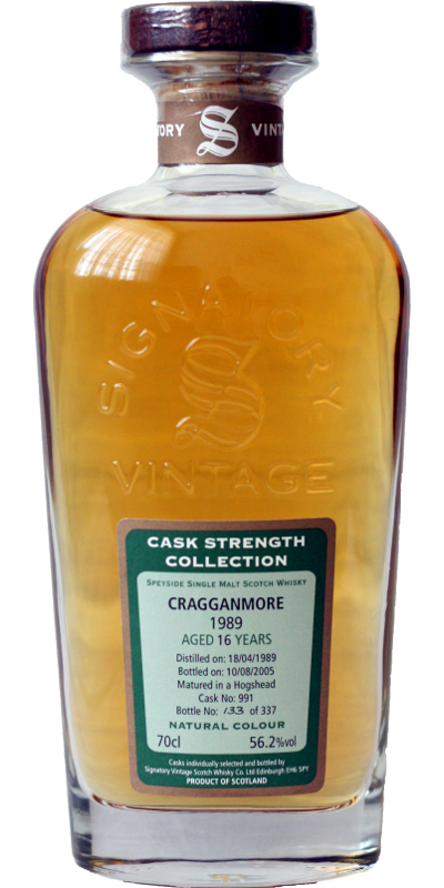 Cragganmore 1989 SV Cask Strength Collection #991 56.2% 700ml