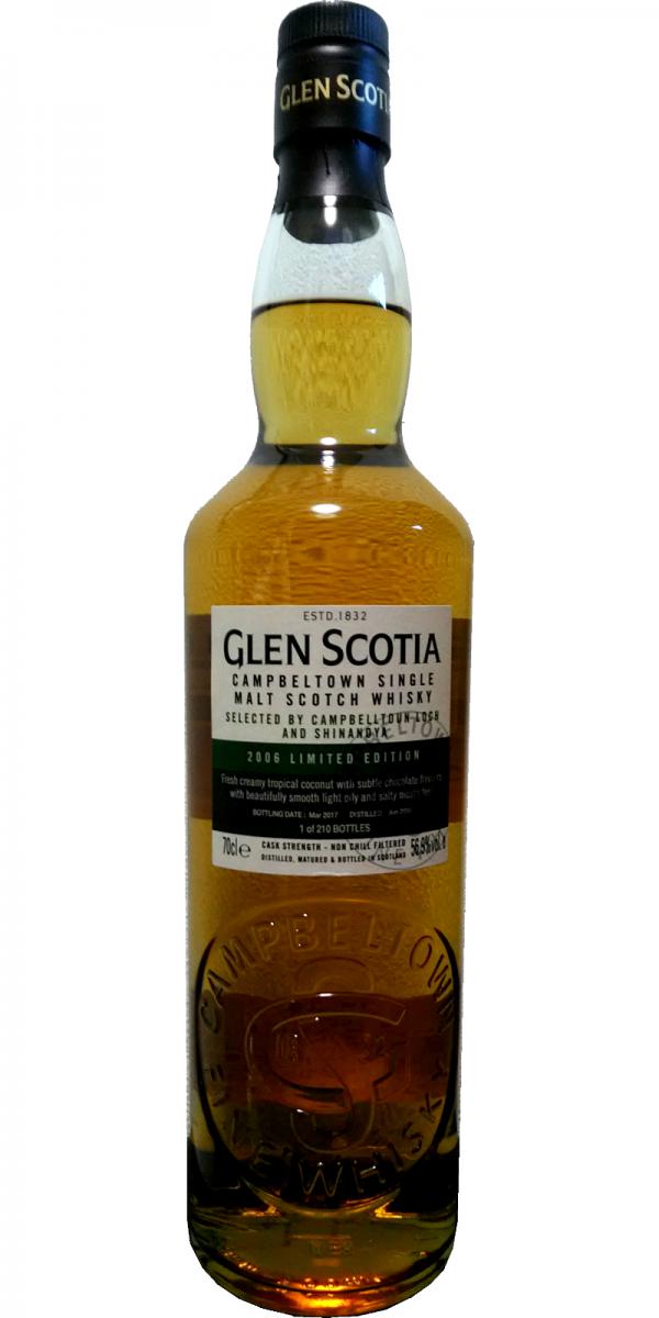 Glen Scotia 2006 Limited Edition Single Cask #357 Campbelltoun Loch & Shinanoya 56.9% 700ml
