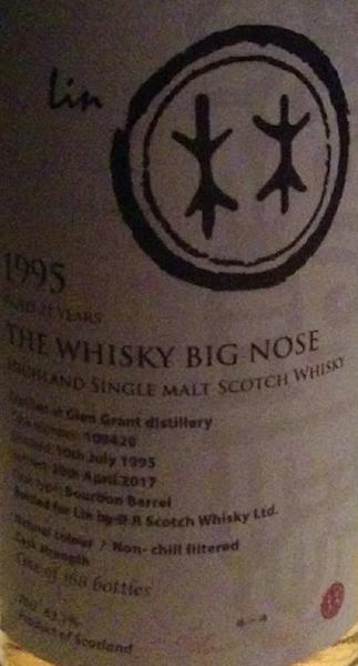 Glen Grant 1995 DRS The Whisky Big Nose Bourbon Barrel 109420 The Whisky Big Nose Hong Kong 63.1% 700ml