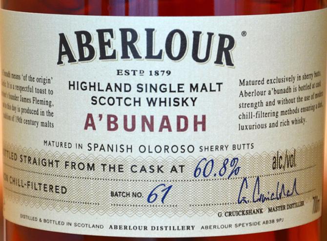 Aberlour A'bunadh batch #61