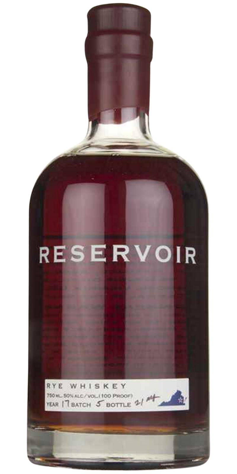 Reservoir Rye Whisky American Oak 50% 750ml