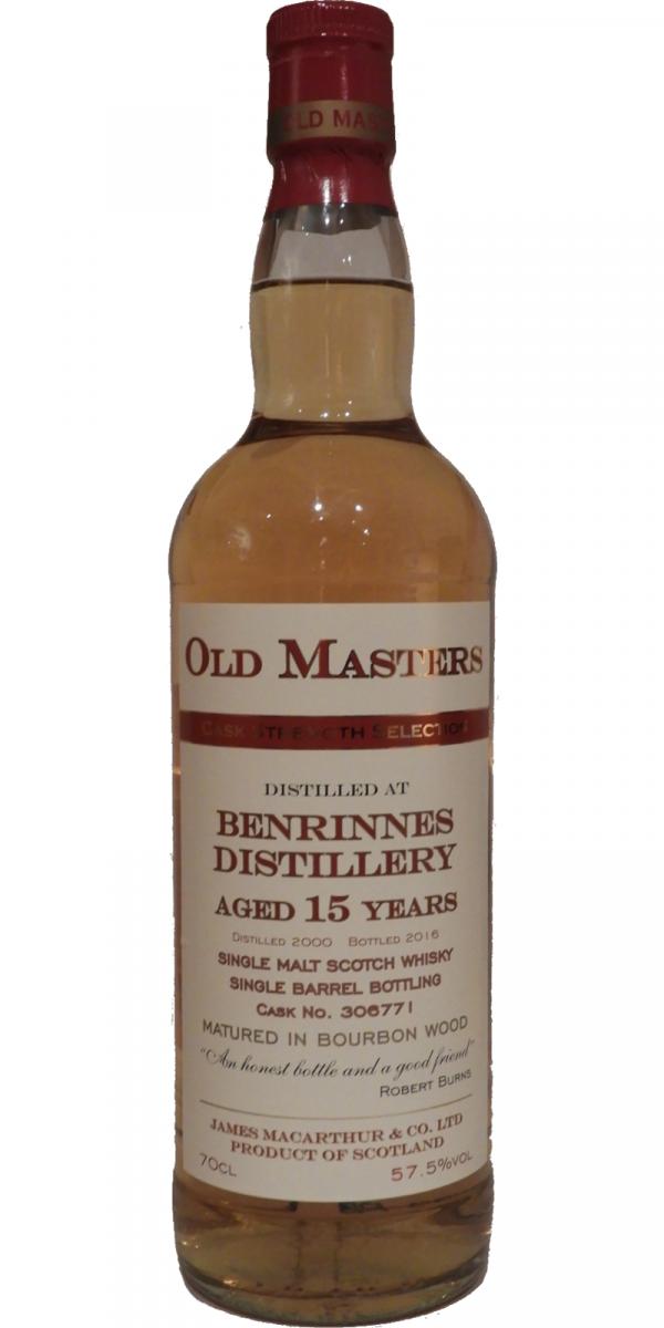 Benrinnes 2000 JM Old Masters Cask Strength Selection Bourbon Wood #306771 57.5% 700ml