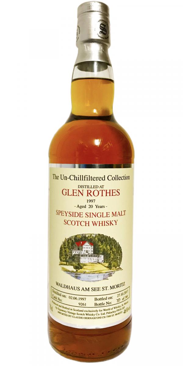 Glenrothes 1997 SV The Un-Chillfiltered Collection Waldhaus am See Refill Sherry Cask #9261 World of Whisky St. Moritz 46% 700ml