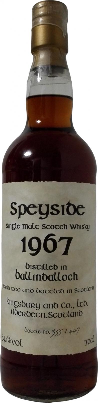 Speyside distilled in Ballindalloch 1967 Kb Celtic Series Sherry 54.1% 700ml