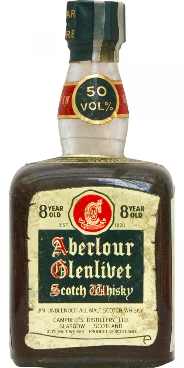 Aberlour 8yo Campbell's Distillery cubic bottle big cork neck label EST. 1828 50% 750ml