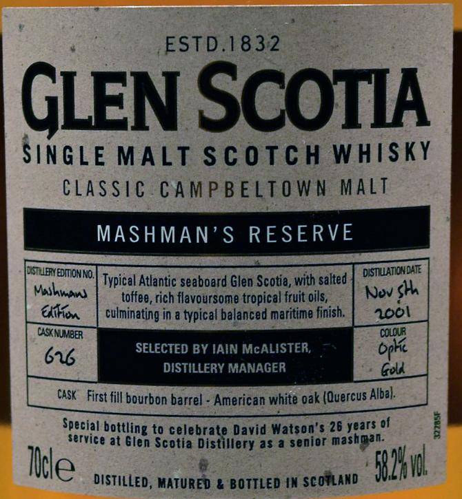 Glen Scotia 2001