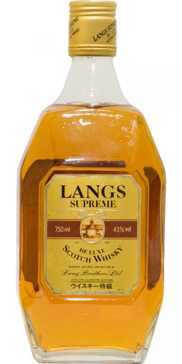 Langs Supreme De Luxe Scotch Whisky Imported by: Sanyo Electric Trading Co.Ltd 43% 750ml