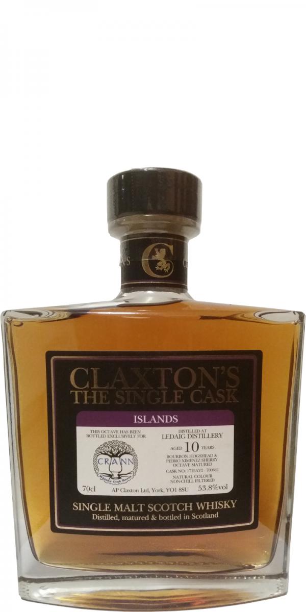 Ledaig 2007 Cl The Single Cask 1715AV2 700641 Crann Whisky Club Boom 53.8% 700ml