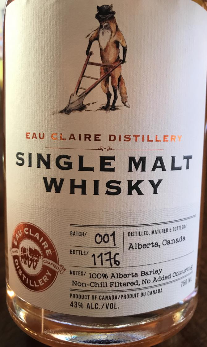 Eau Claire Distillery Single Malt Whisky