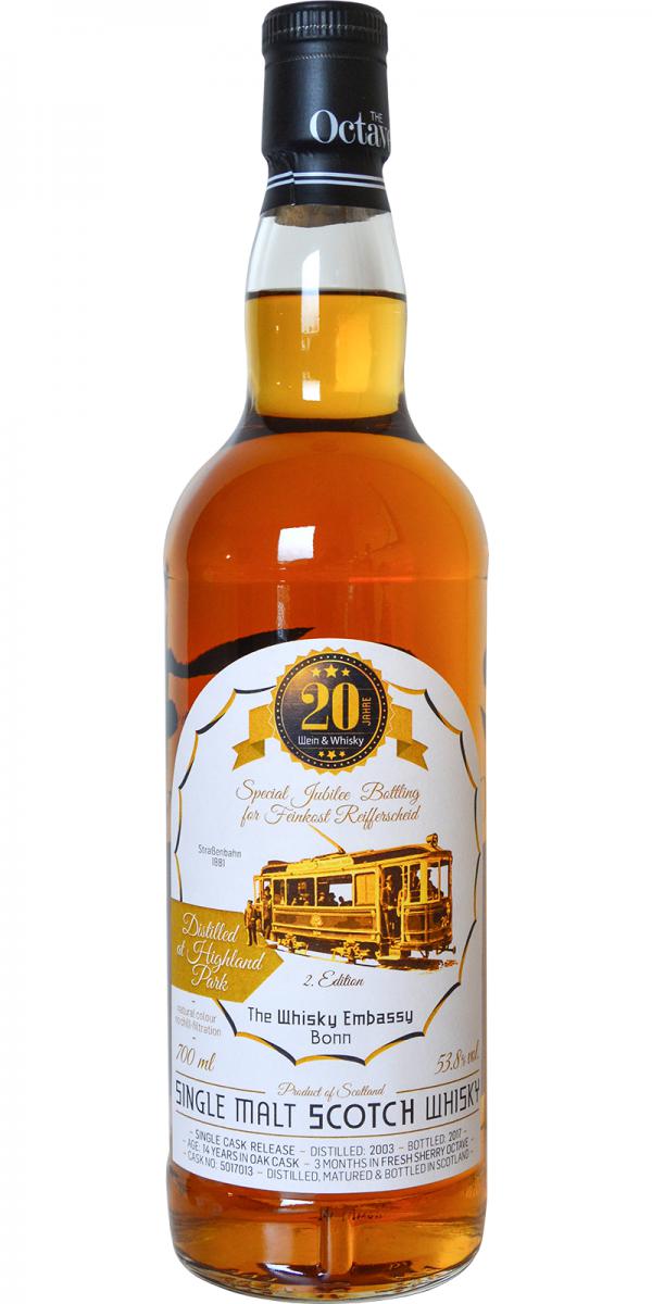 Highland Park 2003 FR The Whisky Embassy Bonn Invention Series Sherry Octave Finish #5017013 53.8% 700ml