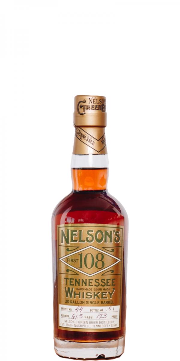 Nelson's 1st 108 Tennessee Whisky Single Barrel #44 Distillery Gift Shop 61.5% 375ml