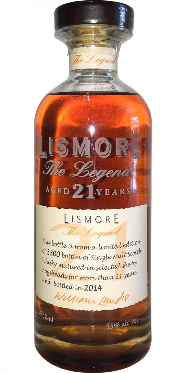 Lismore 21yo The Legend Sherry Hogsheads 43% 750ml