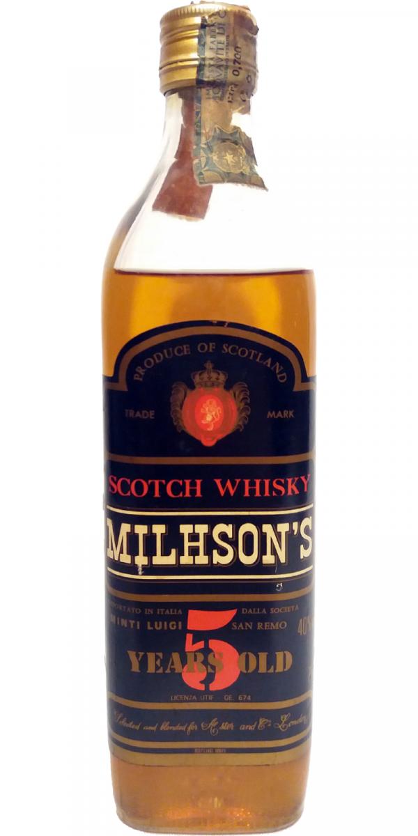 Milhson's 5yo Scotch Whisky Minti Luigi San Remo 40% 700ml