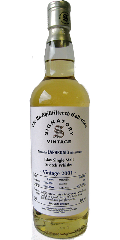 Laphroaig 2001 SV The Un-Chillfiltered Collection Refill Butt #639 46% 700ml