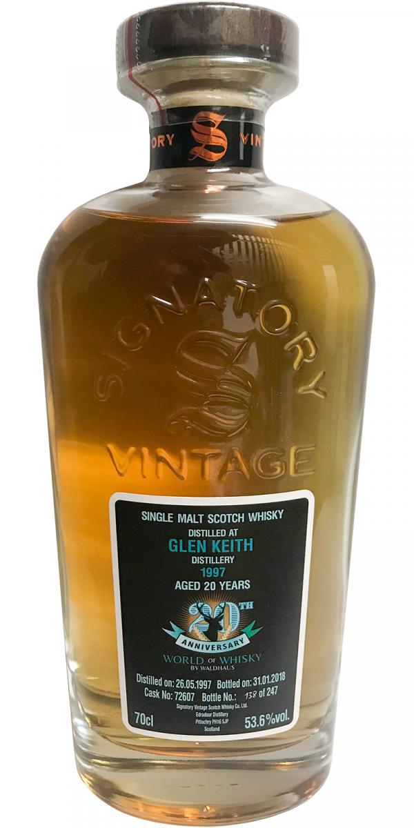 Glen Keith 1997 SV #72607 20th Anniversary World of Whisky 53.6% 700ml