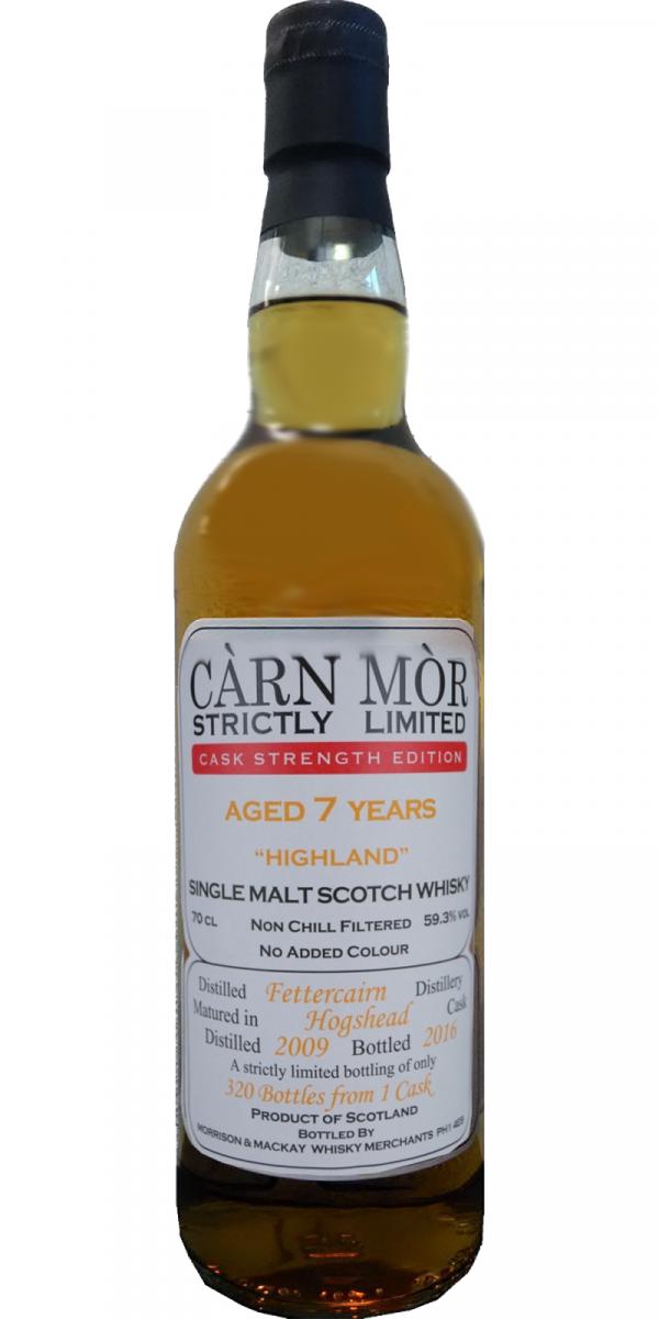 Fettercairn 2009 MMcK Carn Mor Strictly Limited Edition Cask Strength Hogshead 59.3% 700ml
