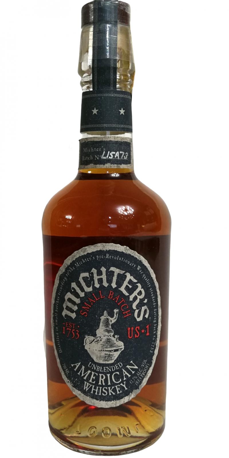 Michter's US 1 Unblended American Whisky Bart's Bottles 41.7% 700ml