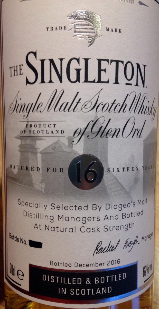 The Singleton of Glen Ord 16-year-old - Ratings and reviews - Whiskybase