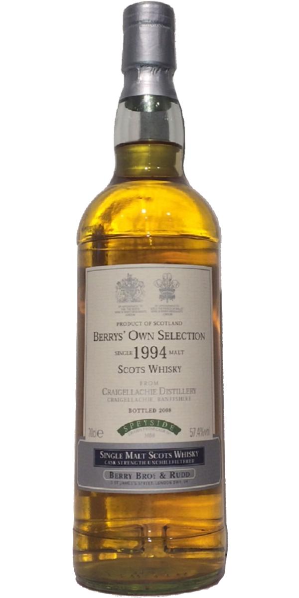 Craigellachie 1994 BR Berrys Own Selection Bourbon #1058 57.4% 700ml