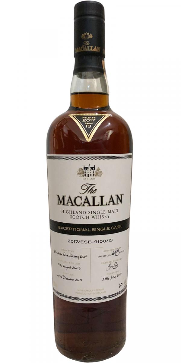 Macallan 2017 Esb 9100 13 Ratings And Reviews Whiskybase