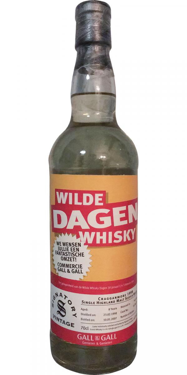 Cragganmore 1998 SV Wilde whisky dagen Hogsheads 06 945 1+2 Gall & Gall De Wilde Whisky Dagen 2007 43% 700ml