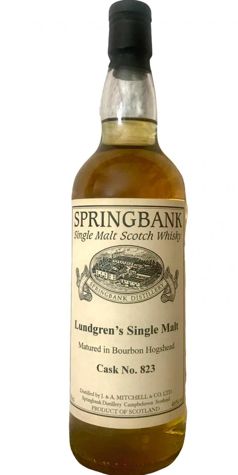 Springbank 1997 Private Bottling Lundgren's Single Malt Bourbon Hogshead #823 46% 700ml