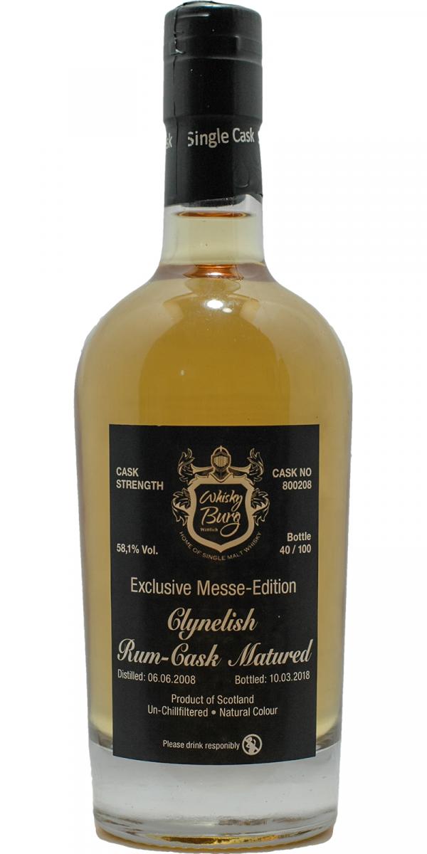 Clynelish 2008 WhBu Exclusive Messe-Edition Rum Cask #800208 58.1% 500ml