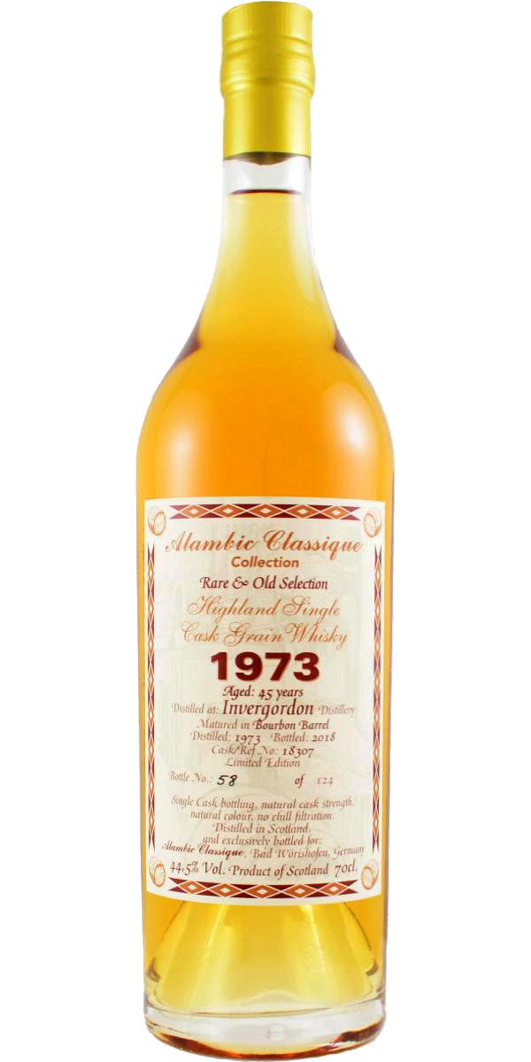 Invergordon 1973 AC Rare & Old Selection Bourbon Barrel #18307 44.5% 700ml