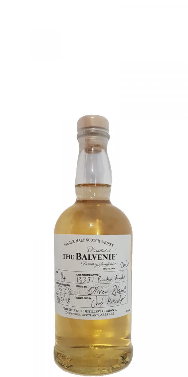 Balvenie 14yo Duty Paid Sample Bourbon Barrel #13331 Distillery only 53.7% 200ml