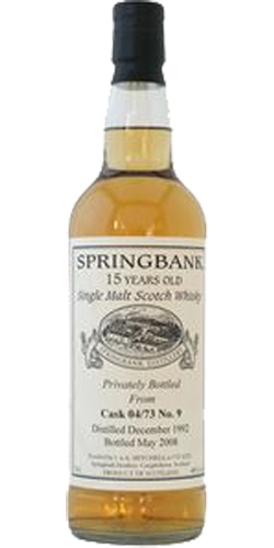 Springbank 1992 Privately Bottled