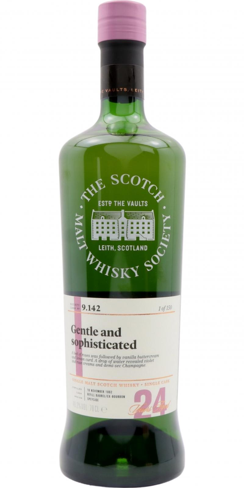 Glen Grant 1992 SMWS 9.142 Gentle and sophisticated Refill Bourbon Barrel 49.2% 700ml