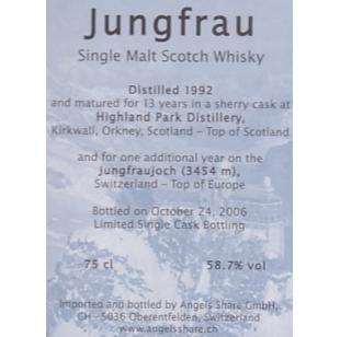 Highland Park 1992 - Jungfrau
