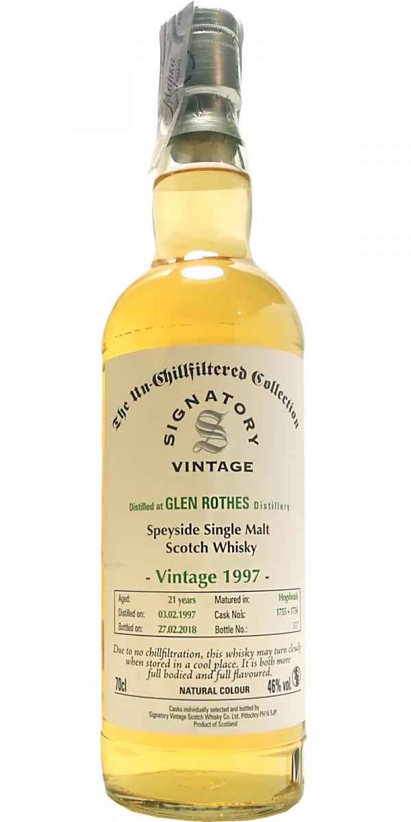 Glenrothes 1997 SV The Un-Chillfiltered Collection 1755 + 1756 46% 700ml
