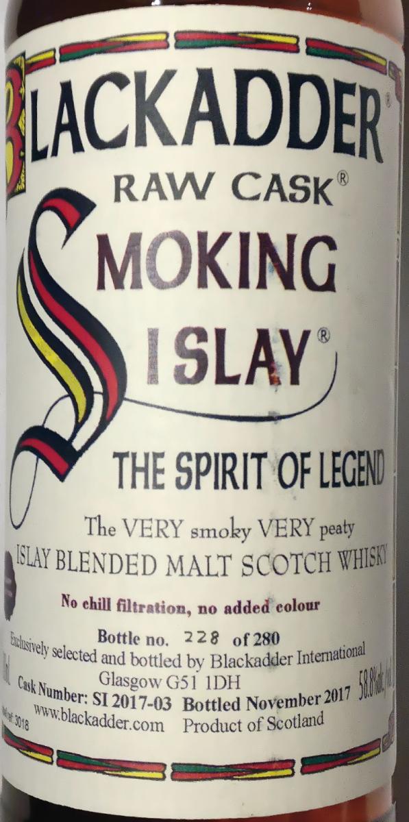 Smoking Islay Bottled 2017 BA