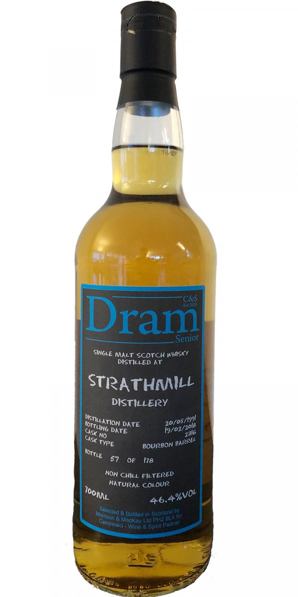 Strathmill 1991 C&S Dram Collection Bourbon Barrel #2316 46.4% 700ml