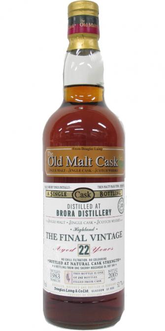 Brora 1983 DL Old Malt Cask The Final Vintage Sherry Hogshead 52.7% 700ml