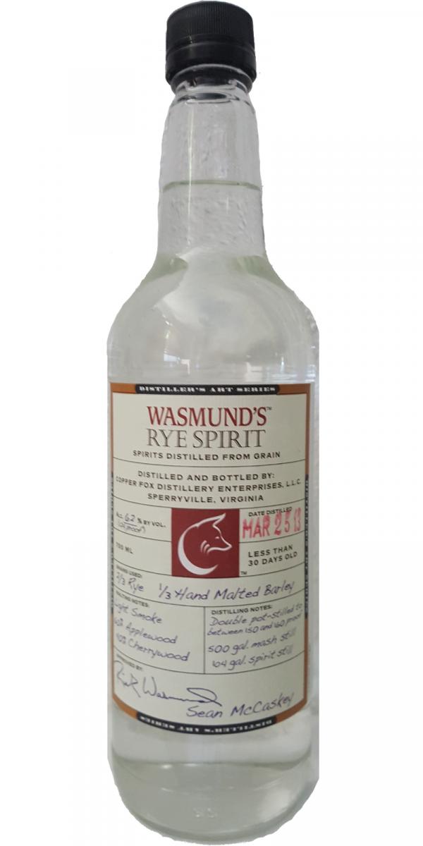 Wasmund's Rye Spirit Distiller's Art Series 62% 700ml