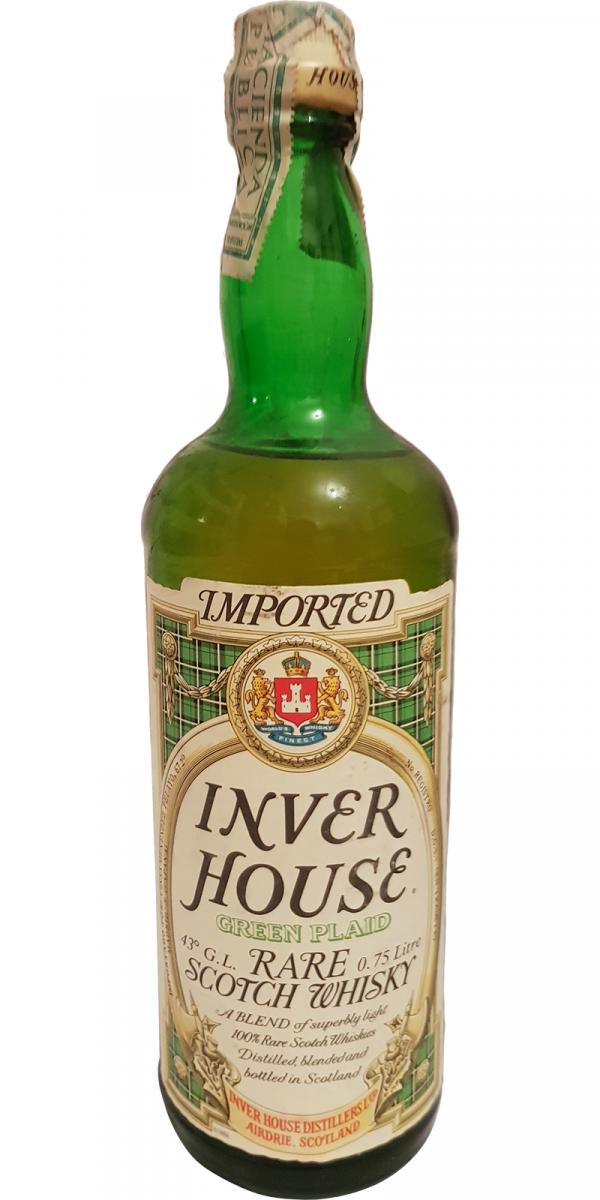 Inver House Green Plaid Imported Rare Scotch Whisky 43% 750ml